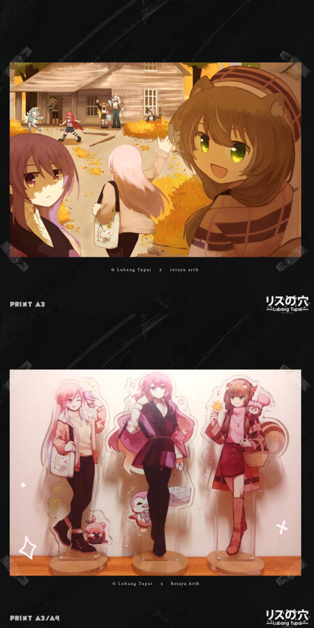 Poster and Acrylic Standees ft. LubangTupai in Comifuro16